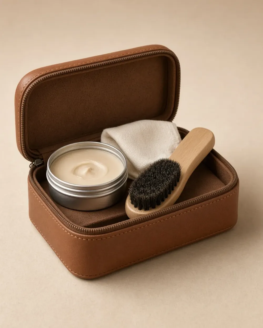 Leather shoe care kit stocked by Verona Vogue